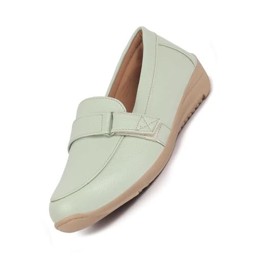 Image of FAUSTO Women's Comfortable Formal Adjustable Strap Hook and Loop Slip On Shoes|Party Shoe|Office Shoe