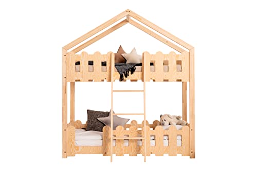 Meri-Kids Etagenbett 2 Kinder 70x140 cm 'KAIKO P' - Kinderbett mit...