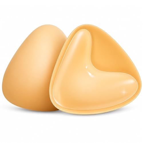 DEVOTICK Stick on bra Sticky Bra Inserts Double Sided Sticky Bra Inserts Push Up Reusable Bikini Padding Sport Bra Womens Adhessive Sticky Bra Pads (S)