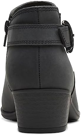 Clarks Women's Adreena Field Ankle Boot, Black Leather, 6.5 Wide | Image 5
