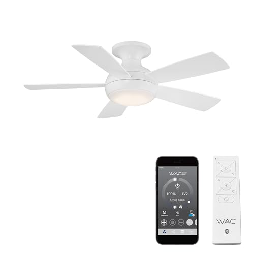 WAC Lighting F-034L-MW Odyssey 44" Hugger Ceiling Fan with LED