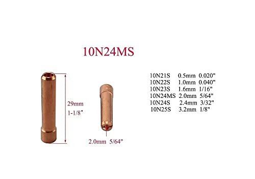Image of RIVERWELD TIG Torch Ceramic Cups Outside Inside 90º 10N50 1 /4 inch 6.5mm 10pcs | with TIG Collet Body 10N24 10N32 3 /32 inch 2.4mm Back Cap 57Y Series Cup Gasket 18CG SR WP 17 18 26 TIG Welding Torch