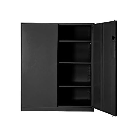 Panana Black Metal Lockable Filing Cabinet Cover