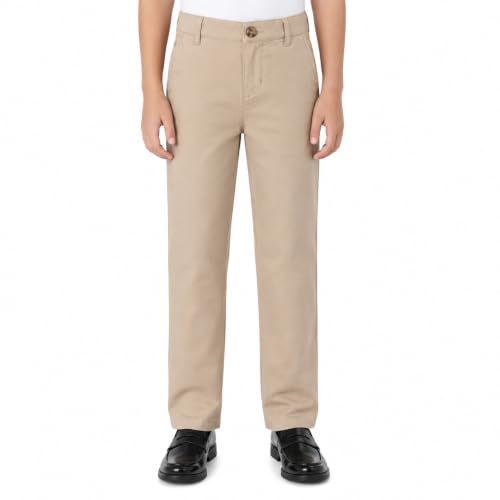 Image of Bienzoe Boys School Uniform Pants: Adjustable Waist Flat Front | Students Ages 6-13, Classroom Days, Picture Day, Awards, Open House, Chapel, Family Events, Lean-To-Regular Builds, Neat Look