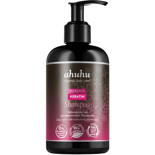 M. Asam ahuhu REBUILD Keratin Shampoo (250ml) shampoo für geschädigtes Haar Haarshampoo mit Keratin für Repair & Haarpflege stärkt die Haarstruktur & mindert Haarbruch sanfte Reinigung