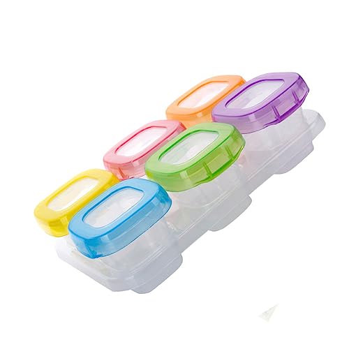 ERINGOGO 6個ベビーフード冷凍保存容器 透明蓋 気密設計 電子レンジ対応