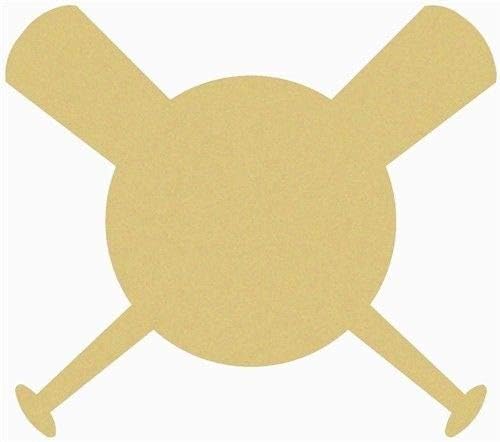 Bat and Ball Cutout Unfinished Wood Baseball Softball Sports MLB Major Little League MDF Shape Canvas Style 1 (24")
