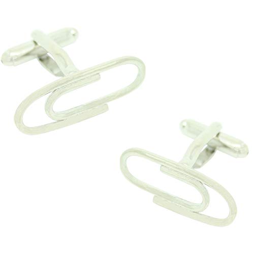 Gemelos de camisa clip cufflinks elegantes en metal plateado para trajes de caballero