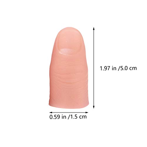 Toyvian 10 peças de capa de dedo, ponta de polegar falsa, brinquedo de brincadeira para proteger as