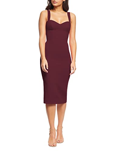Dress the Population Women's Nicole Sweetheart Neck Bodycon Midi Dress