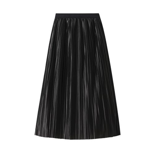 Gradual Pleated Midi Skirt for Women High Waisted A-Line Skirt Summer Vacation Going Out Clothes
