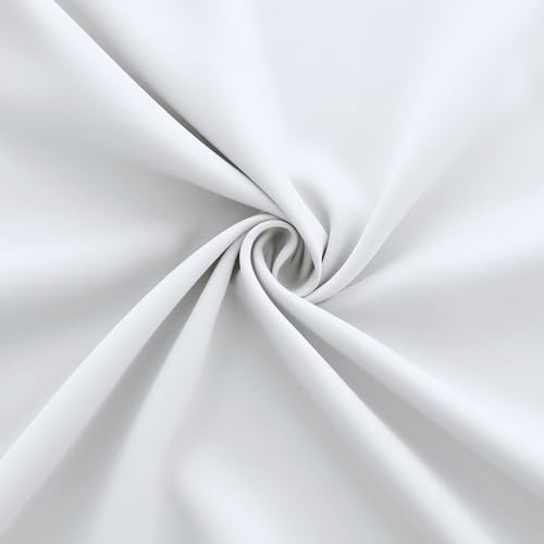 Image of White Curtains for Living Room 42x72 inch Length