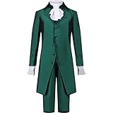 Weixu George Washington Thomas Jefferson James Madison Alexander Hamilton Cosplay Costume Green Outfits for Men M