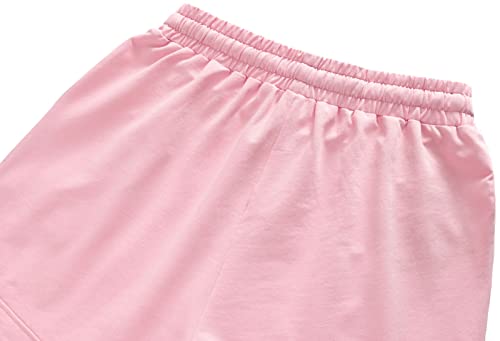 How'on Womens Drawstring Shorts Summer Elastic Waist Casual Shorts Running Athletic Shorts With Pockets Pink M #TOP4