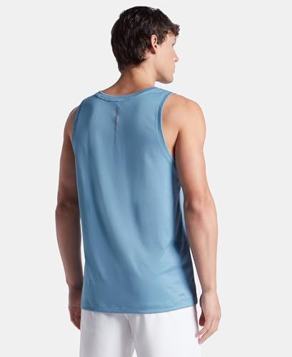 Image of Jockey MV57 Men Lightweight Microfiber Solid Active Wear Tank Top with Breathable Mesh