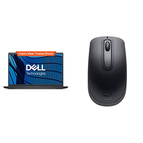 Dell Vostro 3420 Laptop,12th Gen Intel Core i3-1215U & WM118 Wireless Mouse, 2.4 Ghz with USB Nano Receiver, Optical Tracking, 12-Months Battery Life, Ambidextrous, Pc/Mac/Laptop - Black.