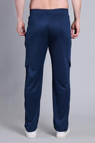 Image of Lycra Blend Cargo Track Pant for Men | Multi Pocket Lycra Stretch Fabric | Comfortable Stylish Joggers for Running Sports Casual Wear | Boys Gym Lower Activewear