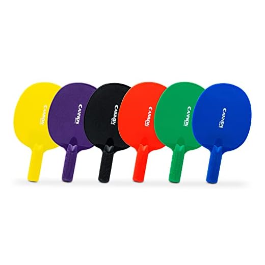 Cannon Sports Table Tennis Paddle - Unbreakable and Weather Resistant for Indoor/Outdoor (Set of 6 Assorted Colors)