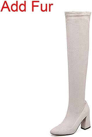 Heels Boots Female slip-on Shoes Woman 