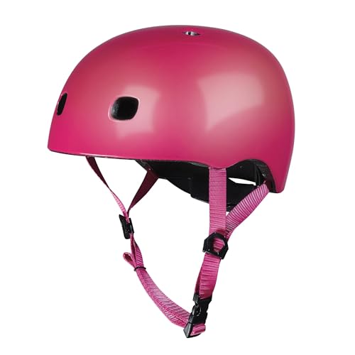 Micro® | Casco V2 Infantil para Patinete o Bicicleta | Luz Trasera de Seguridad 3 Posiciones | Ultraligero 250 Gramos | Protección | Niños y Niñas (Frambuesa, Talla S (2-5 Años / 48-53cm))