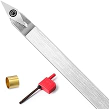 10 Inches Woodturning Tool Carbide Tipped Lathe Chisel Sharp Detailer Tool bar Blades Gouge Skew Spear 35 With Diamond Carbide Insert and Copper Hoop for Wood Hobbyist or DIY,Handle not Include