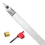 Herramienta de torneado de madera de 10 pulgadas, cuchillas de barra de herramientas de 35° con inserto de carburo de diamante y aro de cobre para