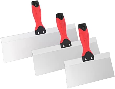 Drywall Taping Knife Stainless Steel Taping Knife, 3 PCS Taping Knives, 8"/10"/12" Premium Drywall Skimming Blades,Perfect Drywall Tool,Finishing and Patching
