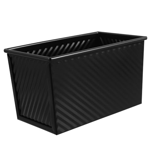 PRETYZOOM Rippled Toast Box Bread Mold Carbon Steel Baking Tray for Even Heat Distribution for Loaves Cakes and More Kitchen Tool for Wedding and Home Baking