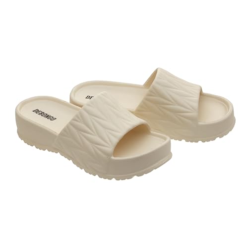 Image of DEBONGO Textured Comfortable Slider for Women | EVA Open Toe Sliders with Textured Upper and Cushioned Sole | Easy Slip-On Sandals for Relaxed Styling and Movement