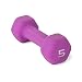 CAP Barbell Neoprene Coated Dumbbell Weights, 5 Pound, Single, Magenta