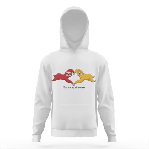 You Are My Slowmate Funny Sloth Hoodies for Teen Girls Boys Lightweight Kangaroo Pocket Sweatshirt3