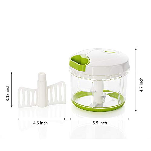 Manual Hand Pull Food Chopper Large Capacity Kitchen Onion Garlic Vegetable Blender Mincer(4 cup) by Vinipiak