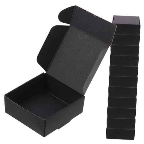 WRITWAA 25 piezas Caja de Cartón para Envíos Negra Resistente y Fácil de Plegar para Embalaje Seguro Mudanzas y Paquetería Ahorro de Espacio y Alta Durabilidad