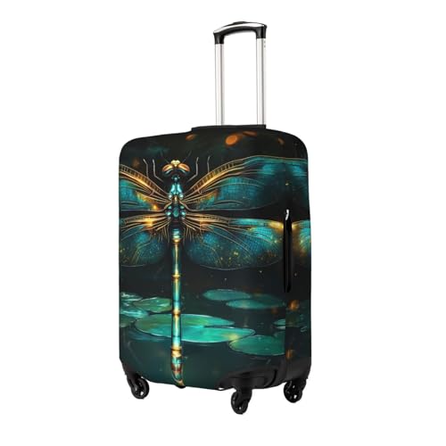 Jewel Dragonfly Elastic Travel Luggage Cover, Washable Spandex Suitcase Protector, Anti-Scratch Fits 18-32 Inch2