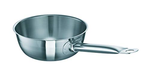 Schulte-Ufer Sauteuse Profi-Line i aus Edelstahl mit einem Durchmesser von 18cm, 6479-18, Silber