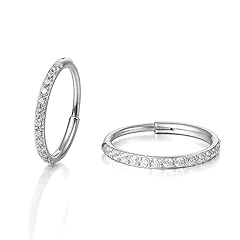 10mm White CZ Silver