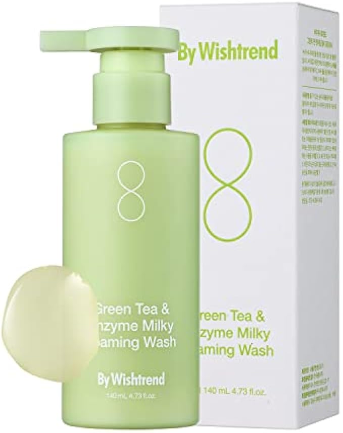 BY WISHTREND] Green Tea & Enzyme Milky Foaming Wash 140g, Papain, Grain Milk Complex, Hydrating, Pore Cleansing, for Sensitive