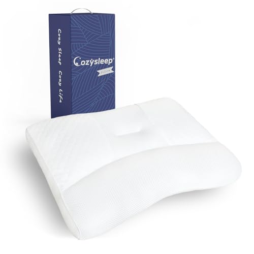 CozySleep 枕 まくら 首が痛くならない 低め 首肩フィット 首や肩の負担を減らす 安眠枕 睡眠専門医と共同開発 高さ調整可能 洗える 仰向け うつ伏せ 横向き対応 安眠枕 通気性 吸湿性 立体構造 プレゼント ホワイト