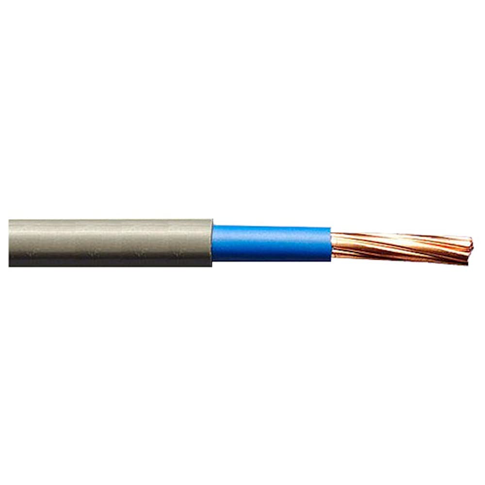 Merriway BH01487 Meter Tails with Blue Inner 6181Y 16.0mm Grey, 3 Metres (9 feet), 16.0 mm