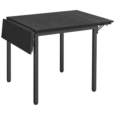 VASAGLE Table de Salle à Manger Pliable, Table de Cuisine Extensible Cover