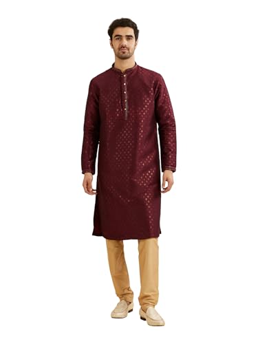 Kurta pyjama imprimé Manyavar ensemble ethnique chic homme 2 pièces