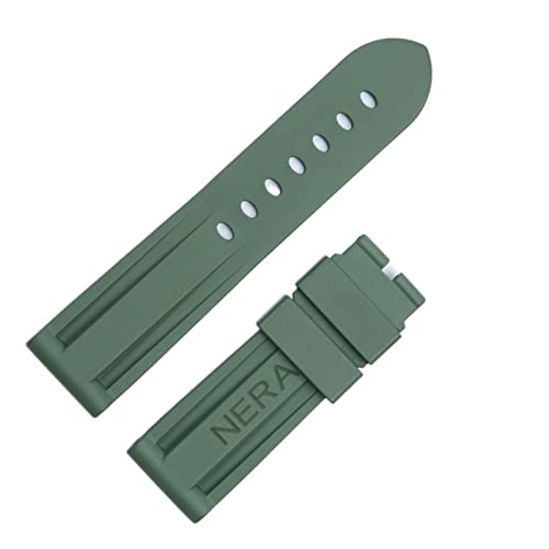 Bracelet de montre en caoutchouc fluoré 22mm pour Panerai luxe