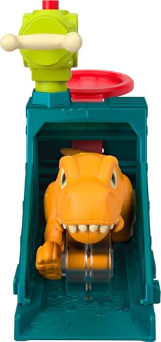 Fisher-Price Imaginext Jurassic World Launcher Set with 4.25-inch Chomping Toy T. rex Dinosaur, Blaster & Food Projectile - image 5