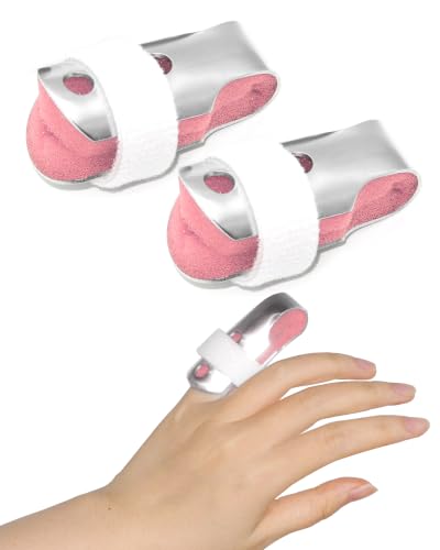Image of Pinky Finger Splint, Trigger Finger Brace, 2PCS, Small, Pink | For Arthritis, Broken Fingers and Knuckle Immobilization; Finger Brace Joint Stabilizer