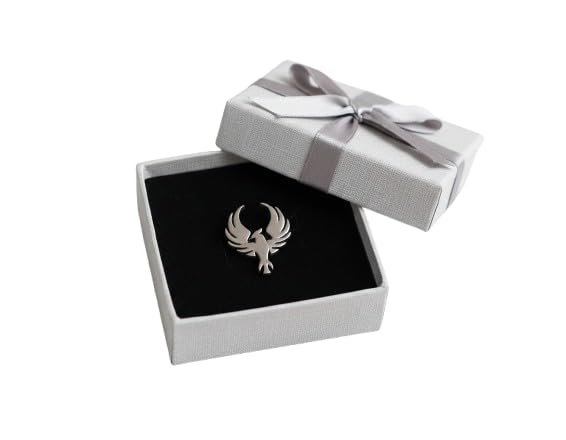 Unisex Silver-Tone Phoenix Bird Brooch Pin | Stylish Metal Lapel Pin for Men & Women | Coat, Kurta, Saree, Blazer & Scarf Accessory-image-15