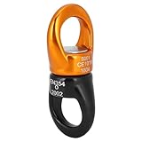 YAPJEB 30kN スイベルボールベアリング ロープスイベル クライミング ローテーションデバイス スイング 回転装置 エアリアルダンス 空中ヨガ レスキュー 登山 ビレイ・ラッペル対応(黒＆黄色い)
