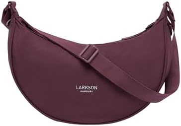 LARKSON Crossbody Bag Damen & Herren Rot - Solveig Medium | Umhängetasche im Halbmond Style, Halbrunde Schultertasche, Moon Bag Design, Wasserabweisend