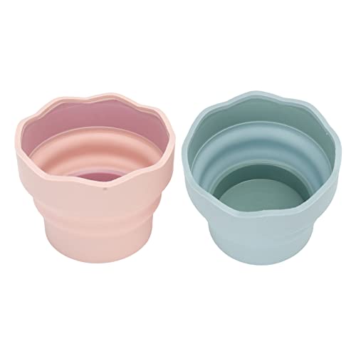 Small Silicone Brush Washing Clipper 2 STCs Foldable Watercolor Art Bible for Camping Hiking