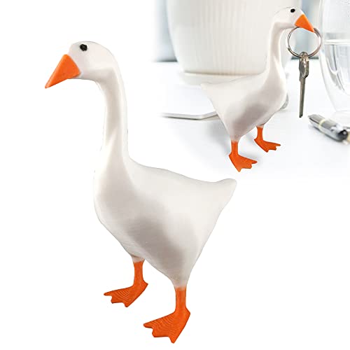 Ribiil Magnetic Goose Key Holder, Goose 3D Printed Key Holder, Magnetictool Holder Home Decoration Statue Hanging Rack Ornament for Keys Glasses (Orange,1) Cover