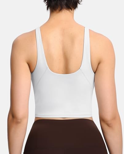 Image of THE GYM PEOPLE Womens' Sports Bra Longline Wirefree Padded with Medium Support